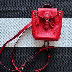 Coach little red back pack